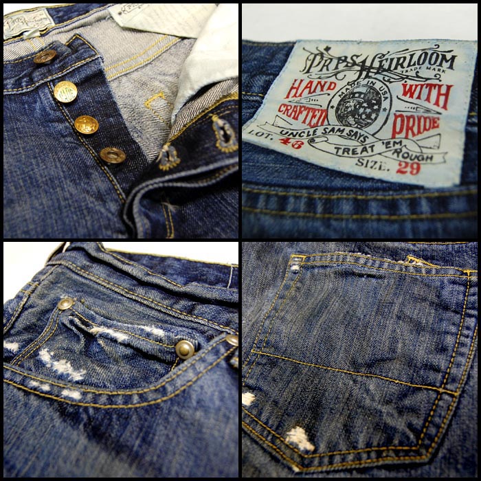 即決[W32]新品 Prps NOIR ノワール 日本製 スリム ストレート ビンテージ加工 セルビッチ デニム パンツ■3500 ◇即決[W32]Prps NOIR ノワール 日本製 デニム パンツ□3581