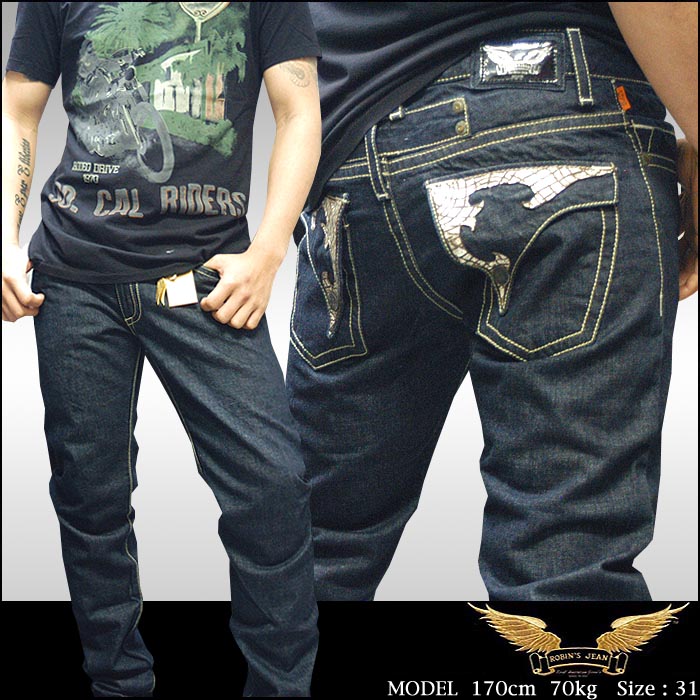 ロビンズジーン ROBIN'S JEAN メンズ ストレート ローライズ デニム ロビンズ ジーンズ LONG FLAP ALLIGATOR RAW 140 safari サファリ LEON レオン 掲載 ブランド セレブ愛用 スタイル セレカジ ファッション TRUE RELIGION トゥルーレリジョン AGジーンズ 好きに