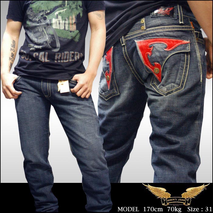 ロビンズジーン ROBIN S JEAN メンズ ストレート ローライズ デニム ロビンズ ジーンズ LONG FLAP PONY RED DARK 143 safari サファリ LEON レオン 掲載 ブランド セレブ愛用 スタイル セレカジ ファッション TRUE RELIGION トゥルーレリジョン AGジーンズ 好きに ROBIN S