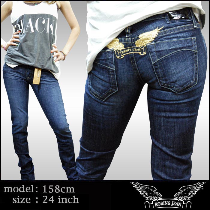 【送料無料】 ROBIN'S JEAN ロビンズジーン レディース ローライズ デニム SPAC8072 GLD MARILYN DARK W12 オーシャンズ サファリ掲載 セレブ愛用 ジーンズ パンツ ブランド ROBINS ロビンズジーンズ セレカジ アメカジ サーフ 好きに♪