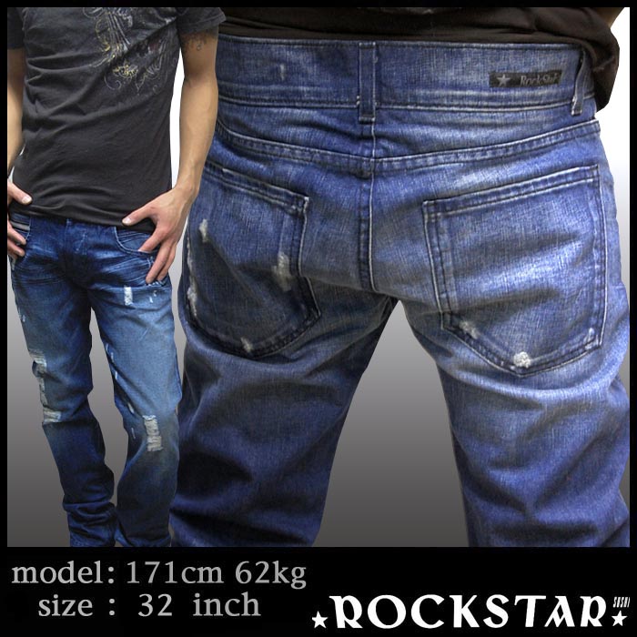 ROCKSTAR sushi Denim  饤 ˡ  ǥ˥ ֥롼 å LA 쥫 ץߥ ǥ˥ ѥ  ϥꥦåɥ  եå ֥ ᥫ  ˢ
