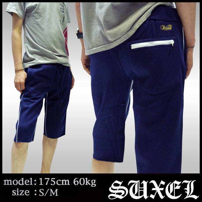 SUXEL サクエル メンズ LOWTIDE ネイビー ハーフパンツ スウェット