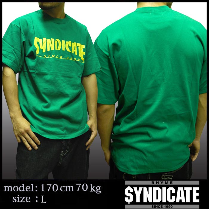 ライムシンジケート RHYME SYNDICATE 半袖 ロゴ Tシャツ グリーン