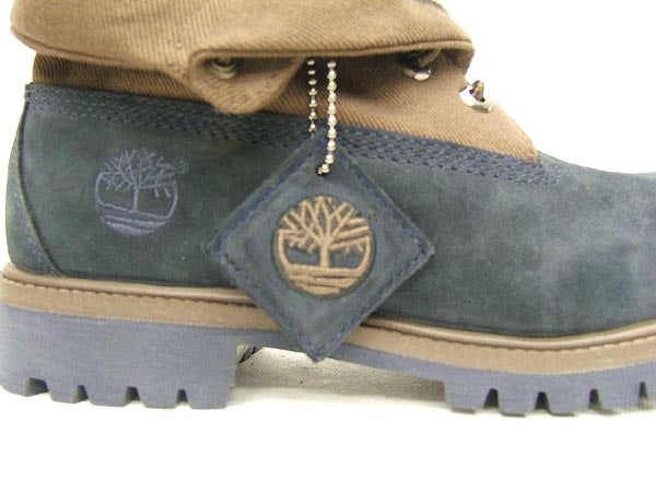 Timberland ロールトップ ハイカットブーツ ベージュ/ネイビー 8W Timberland（ティンバーランド） ブーツ メンズ アイコン ロールトップ