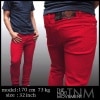 LA発! TNM JEANS メンズ スキニー カラー デニム レッド スキニージーンズ カラーパンツ ストレッチ ジーンズ カラーデニム LAセレブ アメカジ セレカジ NUDIE JEANS ヌーディージーンズ 好きにも! 開店セール1212