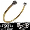Travis Walker トラヴィスワーカー スカル バングル WHITE BRONZE CHOMPS BGS007 ブレスレット セレブ 愛用 アクセサリー ジュエリー ブランド スタイル ファッション CHROME HEARTS クロムハーツ ロンワンズ ビルウォールレザー BWL ロイヤルオーダー 好きにも♪