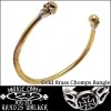 Travis Walker トラヴィスワーカー スカル バングル GOLD BRASS CHOMPS BGS008 ブレスレット セレブ 愛用 アクセサリー ジュエリー ブランド スタイル ファッション CHROME HEARTS クロムハーツ ロンワンズ ビルウォールレザー BWL ロイヤルオーダー 好きにも♪