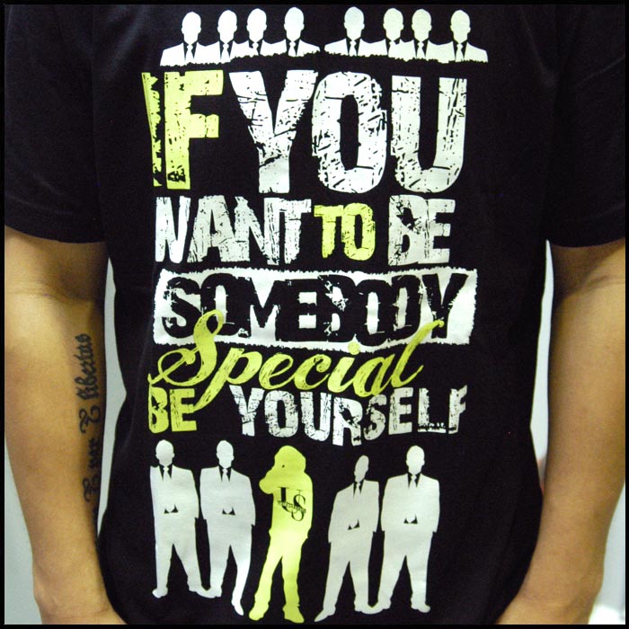 UNIFIED SOCIETY メンズ 半袖 Tシャツ IF YOU WANT TO BE ブラック 