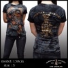 Christian Audigier クリスチャンオードジェー レディース Tシャツ CAT FISH ブラック LAセレブ ファッション ハリウッド セレブ カジュアル セレカジ 正規品 姉妹 ブランド エドハーディー Ed Hardy エドハーディ 好きにも♪