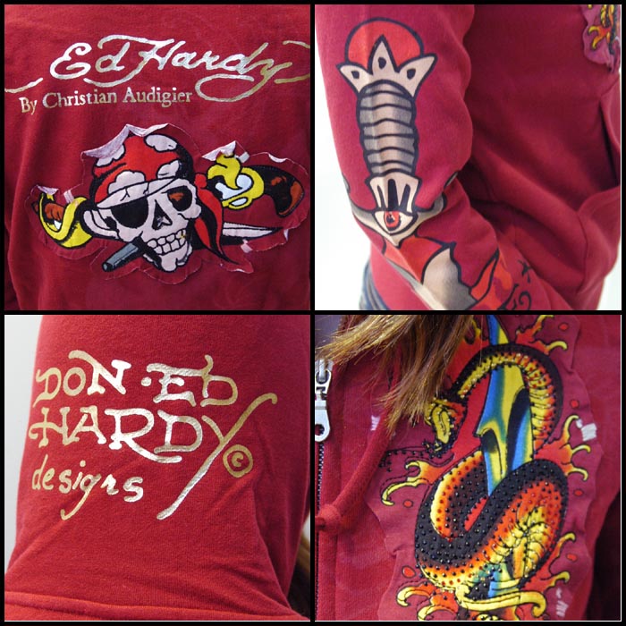 Ed Hardy（エド・ハーディー）by Christian Audigier Christian Audigier × Ed Hardy Ed hardy zip hoodie - Gem