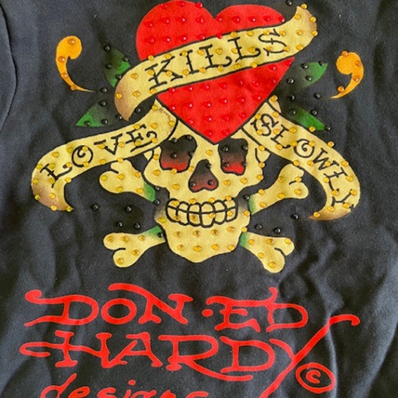希少　ED HARDY エドハーディー　ラブキル　正規品　パーカー　レディース Ed Hardy（エド・ハーディー） フードパーカー レディース ラブキル/黒