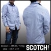 スコッチ&ソーダ スコッチアンドソーダ scotch&soda メンズ 長袖 シャツ ピンチェック ネイビー ホワイト ダブルカフス トップス カジュアル サーフ セレブ ストリート ヨーロピアン ヴィンテージ Safari サファリ スタイル 掲載 ブランド 154