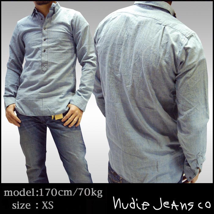 ̡ǥ NUDIE JEANS  ֥졼 Ĺµ  JAPAN CHAMBRAY safari ե LEON SENSE Ǻ  ֥ NUDIEJEANS ̡ǥ ꥢ  奢 եå ᥫ  ݡ ˢ