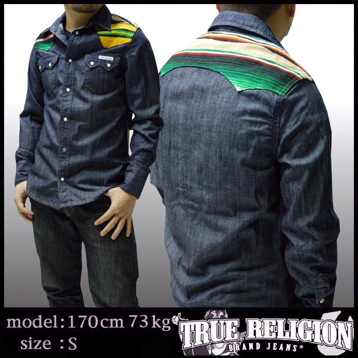 TRUE RELIGION トゥルーレリジョン メンズ デニム 長袖 ウェスタン 