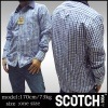 スコッチ&ソーダ スコッチアンドソーダ scotch&soda メンズ 長袖 シャツ チェック ホワイト ブルー ネイビー ダブルボタン ロールアップ トップス カジュアル サーフ セレブ ストリート ヨーロピアン ヴィンテージ Safari サファリ スタイル 掲載 ブランド 155