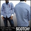 スコッチ&ソーダ スコッチアンドソーダ scotch&soda メンズ 長袖 シャツ ピンチェック クレリック ブルー ブラック アジャストボタン トップス カジュアル サーフ セレブ ストリート ヨーロピアン ヴィンテージ Safari サファリ スタイル 掲載 ブランド 149