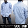 スコッチ&ソーダ スコッチアンドソーダ scotch&soda メンズ 長袖 シャツ グラフチェック ホワイト ブルー ダブルカフス トップス カジュアル サーフ セレブ ストリート ヨーロピアン ヴィンテージ Safari サファリ スタイル 掲載 ブランド 150