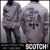 スコッチ&ソーダ スコッチアンドソーダ scotch&soda メンズ 長袖 シャツ チェック グレー ブラック アップリケ ダブルカフス トップス カジュアル サーフ セレブ ストリート ヨーロピアン ヴィンテージ Safari サファリ スタイル 掲載 ブランド 162