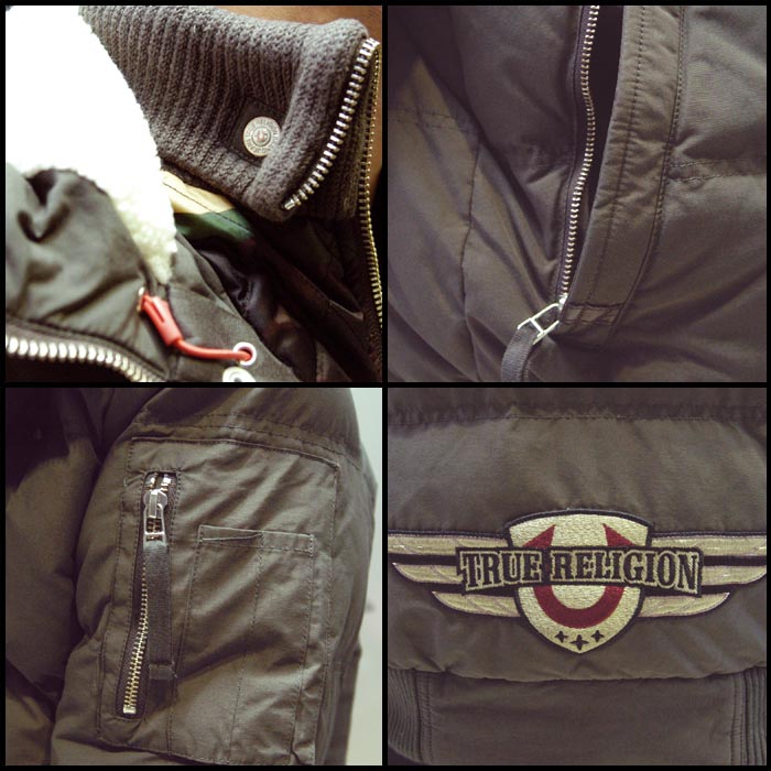 TRUE RELIGION トゥルーレリジョン メンズ ダウンジャケット AVIATOR 