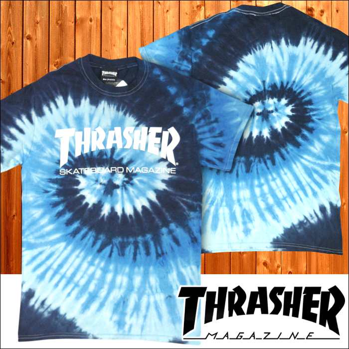 スラッシャー THRASHER メンズ Tシャツ MAG LOGO タイダイ染め