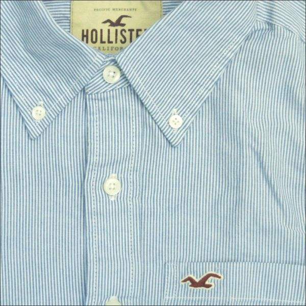 HOLLISTER ホリスター メンズ 長袖 ストライプシャツ ボタンシャツ