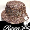 Roen ロエン ハット スタッズ ロゴ レオパード 豹柄 バケットハット スカル キャップ メンズ レディース 帽子 芸能人 着用 ブランド セレブ ロック ファッション セレカジ アメカジ ストリート サーフ LA セレブ Ed Hardy エドハーディー ROCK スタイル