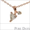 ピュアデイズ レディース プチチェリーハート ネックレス PURE DAYS PDP-016 ピンクゴールド シルバー 925 アクセサリー シルバー ジュエリー ブランド アクセ