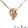 ピュアデイズ レディース スイートサークルプチ ネックレス PURE DAYS PDP-019 ピンクゴールド シルバー 925 アクセサリー シルバー ジュエリー ブランド アクセ