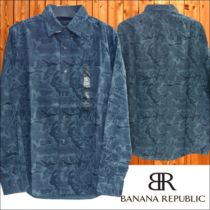 バナナリパブリック BANANA REPUBLIC メンズ 長袖 ボタン シャツ 