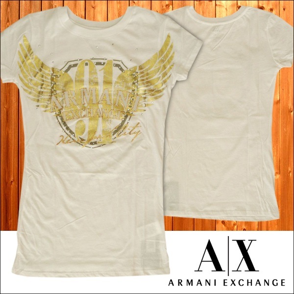 A|X Armani Exchange ޡ˥ ǥ Ⱦµ å T 󥰾 ۥ磻  ȥåץ ᥫ  쥫 ݡ 奢  եå