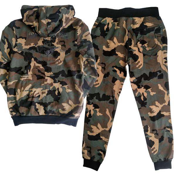 TRUE RELIGION 迷彩柄パーカー Mサイズ トゥルーレリジョン メンズ スエット セットアップ 迷彩 TRUE RELIGION