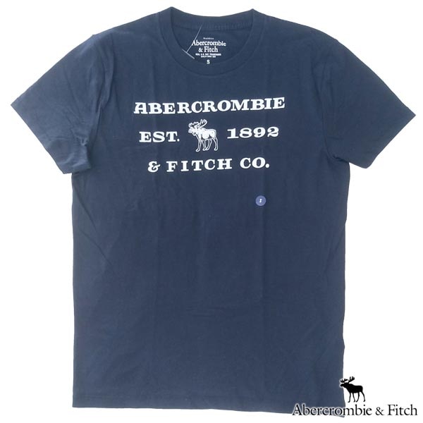 ���Х��� Abercrombie&Fitch ���Х�����ӡ����ե��å� ��� Ⱦµ T����� ABERCROMBIE AND FITCH A&F  �ͥ��ӡ� �ۥ磻�� �֥��� �ե��å���� ����ݡ��� �����奢�� ������ơ��� �������� ���� ���� 156