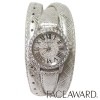 フェイスアワード レディース 腕時計 シルバー FACEAWARD 時計 GRACE P 25mm ラップベルト スワロフスキー SV/WH/SV 芸能人 多数着用 ブランド ジルコニア アクセサリー ジュエリー セレブ パーティー カジュアル ファッション スタイル