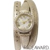 フェイスアワード レディース 腕時計 イエローゴールド FACEAWARD 時計 GRACE P 25mm ラップベルト スワロフスキー YG/WH/GD 芸能人 多数着用 ブランド ジルコニア アクセサリー ジュエリー セレブ パーティー カジュアル ファッション スタイル