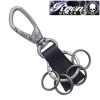 【再入荷なし】Roen BLACK ロエン ブラック ロゴ カラビナ キーリング キーホルダー 0002ROK-101 ブラック バッグチャーム イタリアンレザー RoenBLACK ロエンブラック 公式ライセンス ブランド メンズ レディース 男女兼用 ユニセックス
