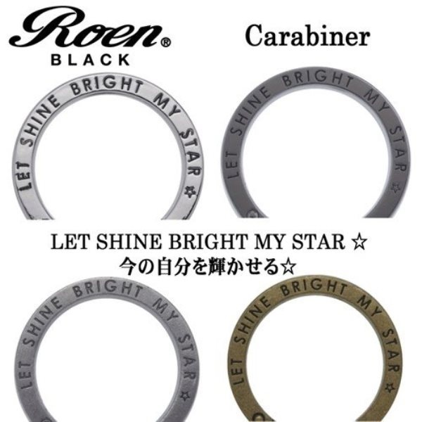 Roen BLACK ロエン ブラック カラビナ キーリング キーホルダー
