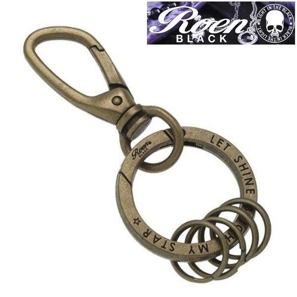 Roen BLACK ロエン ブラック カラビナ キーリング キーホルダー