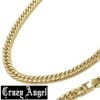 Crazy Angel クレイジーエンジェル ステンレス 6面 ダブル キヘイ ネックレス 喜平 6.5mm/60cm CA-974 ゴールドカラー アクセサリー ジュエリー ブランド アクセ メンズ