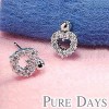 ピュアデイズ レディース シルバー 925 キュービック ジルコニア スイング ハート ピアス PURE DAYS PD-051 アクセサリー ジュエリー ブランド アクセ 芸能人 着用 雑誌 掲載 可愛い 人気 ギフト プレゼント ご褒美