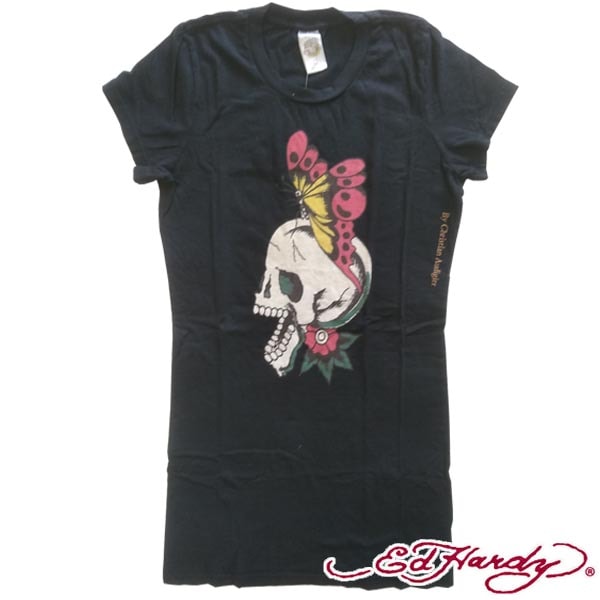 �ڥ�����ۡ�200�������·���� ���ɥϡ��ǥ��� ��ǥ����� ����˥å� T����ġ�Ⱦµ��Ed Hardy BUTTERFLY SKULL �֥�å� ���ԡ��� ���ɡ��ϡ��ǥ��� ������ LA����� ���� �ե��å���� ���� ¿�� �Ǻ� �֥��� ���쥫�� ���ȥ꡼�� ���å�