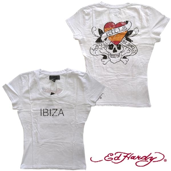 ڥ ɥϡǥ ǥ Ⱦµ T 200· Ed Hardy IBIZA LOVE KILLS SLOWRY ֥롡ۥ磻 ȡ ɡϡǥ   ե եå  Ǻ ֥ LA 쥫 ȥ꡼ å