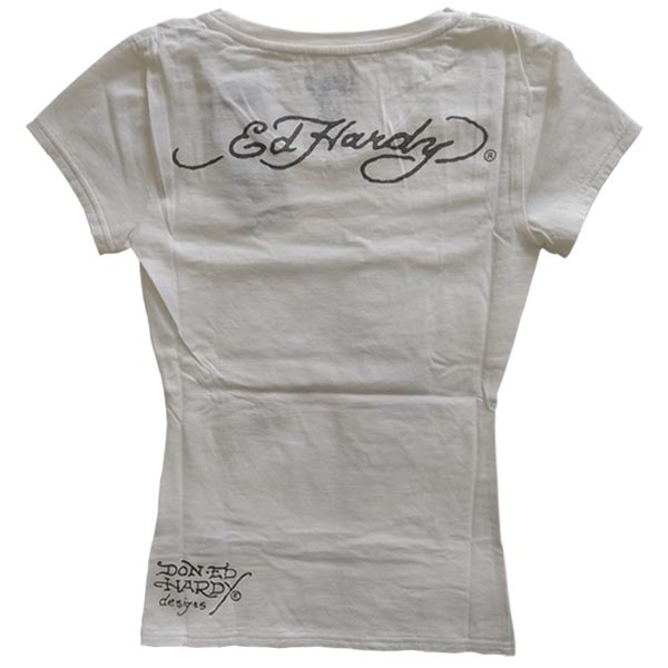 【セール】エドハーディー レディース 半袖 Tシャツ 【200種類の品揃え】  Ed Hardy TIGER タイガー アイボリー エド・ハーディー 正規品 セール】 エドハーディー レディース 半袖 Tシャツ 【200種類の