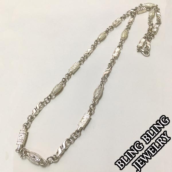 セール】 HIPHOPジュエリー メンズ ネックレス A シルバー 925 プレー