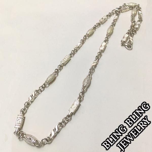 セール】 HIPHOPジュエリー メンズ ネックレス A シルバー 925 プレー