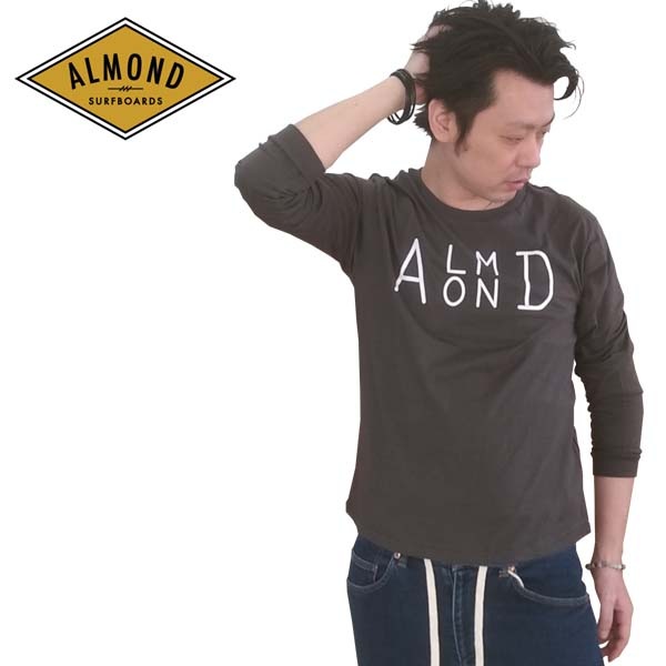 �������ɥ����եܡ��ɥǥ����� Side Stack Logo Ĺµ T����� ���㥳���� ���졼 ��� �饤�ե�������֥��� Almond Surfboards & Design ������ �֥��� �����ե��� �����奢�� ���ե��� ��������� ����Ǻ� �ϥꥦ�å� �ե��å����