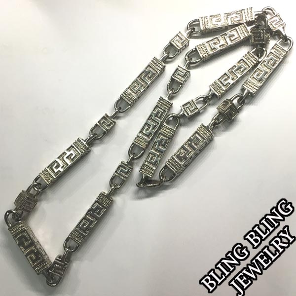 セール】 HIPHOPジュエリー メンズ ネックレス 74 シルバー プレー