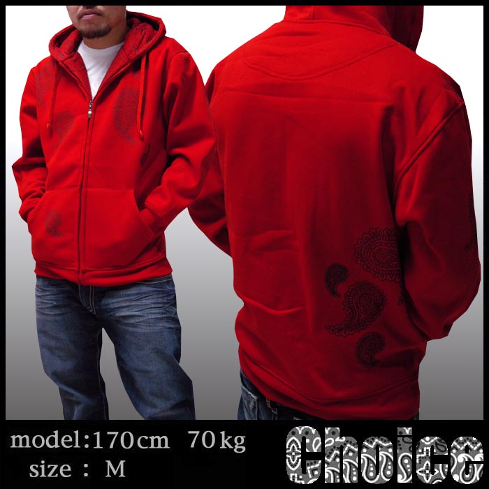 LA直輸入】CHOICE PAISLEY ペイズリー バンダナ柄 メンズ パーカー