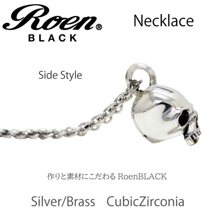 Roen BLACK ロエンブラック スカルネックレス シルバー