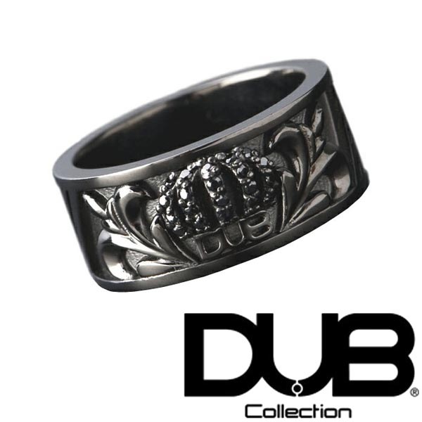 再入荷なし 即納 DUB ジュエリー リング 227-1 (BK) シルバー 