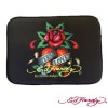 【訳あり・アウトレット】Ed Hardy エドハーディー ソフト ラップ トップ スリーブ ケース ETERNAL LOVE ブラック PC ノート パソコン 小物 雑貨 インポート ファッション ブランド アメカジ セレカジ 雑誌 掲載 ハリウッド セレブ スタイル 正規 商品 セール